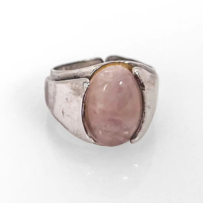 Silver Ring with Pink Stone 