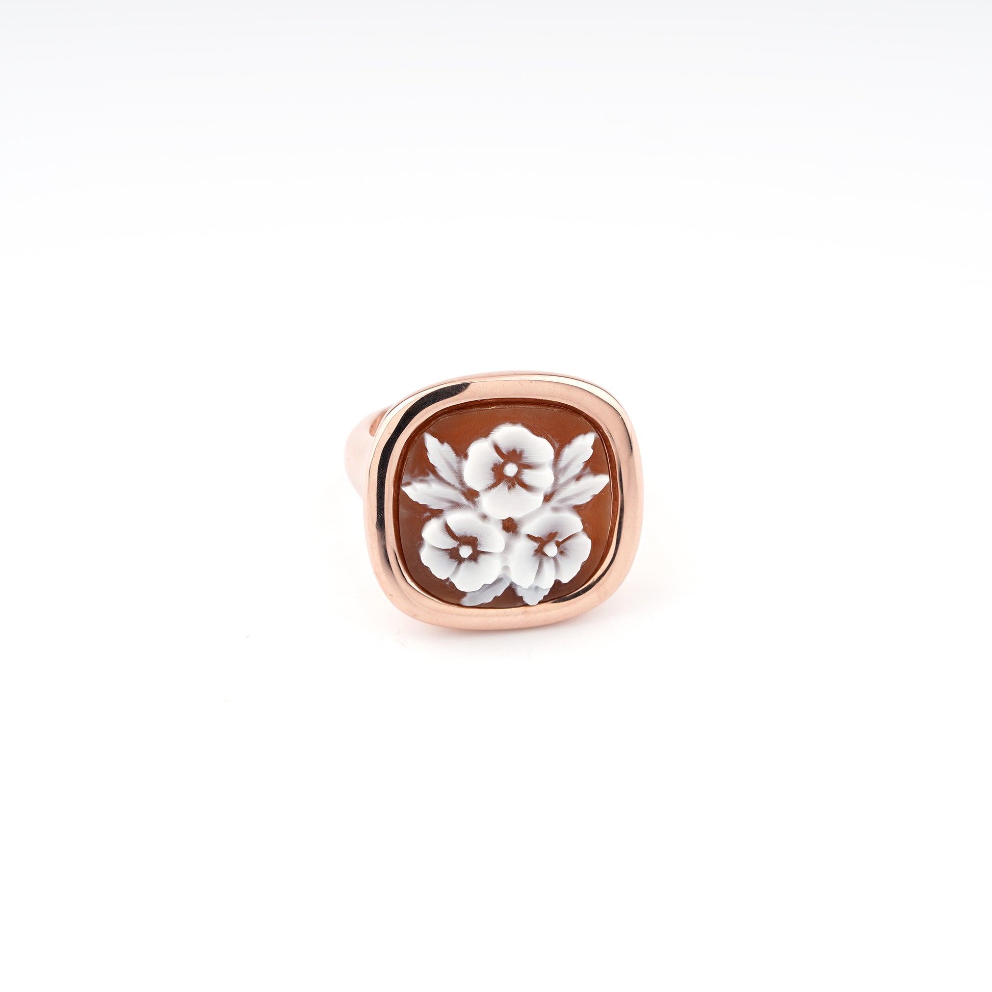 Anello-Classica-Cammeo-Tris-Fiori-Rame-