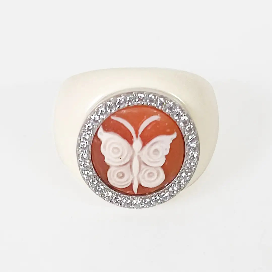 Butterfly Cameo Ring 