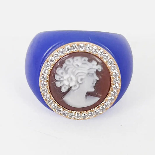 Anello Cammeo Profilo Donna