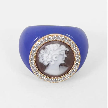 Anello Cammeo Profilo Donna