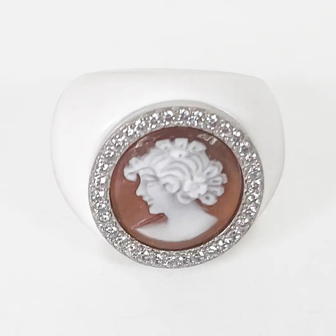 Anello Cammeo Profilo Donna