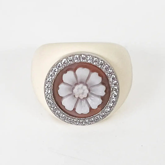 Anello Cammeo Fiore