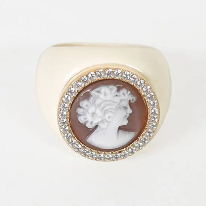 Anello Cammeo Profilo Donna