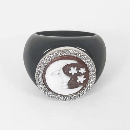 Moon Cameo Ring