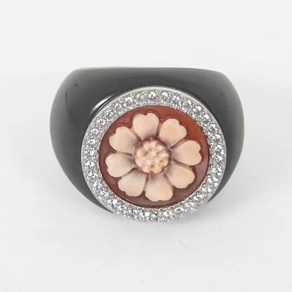 Anello Cammeo Fiore