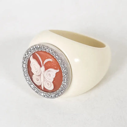 Butterfly Cameo Ring 