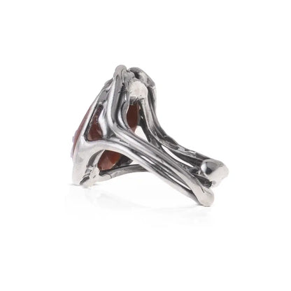 Anello Cammeo Artistico Profilo Donna con Mano