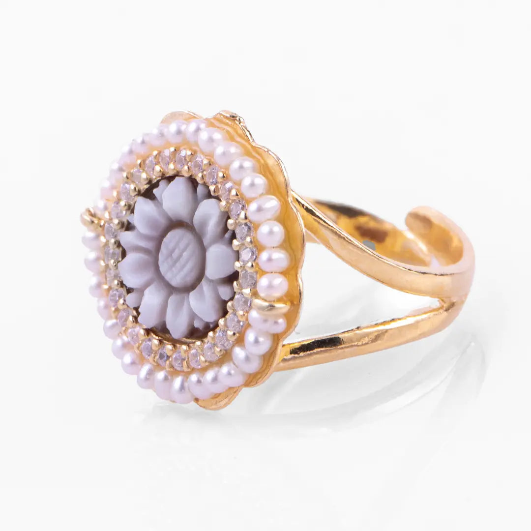 Anello Cammeo Fiore