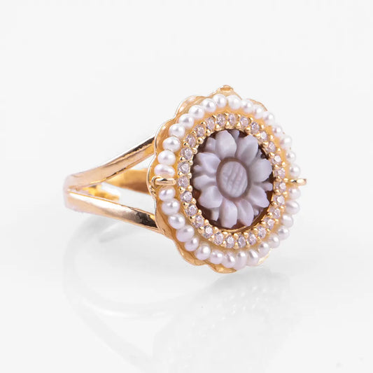 Anello Cammeo Fiore