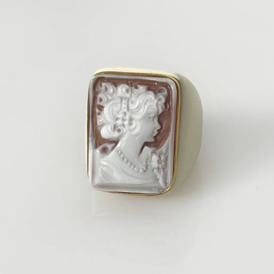 Anello Cammeo Profilo Donna