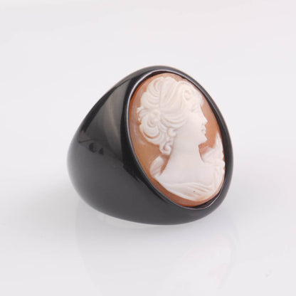 Anello Cammeo Profilo Donna