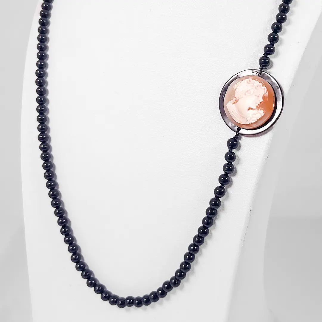 Collana Agata con Cammeo Profilo Donna