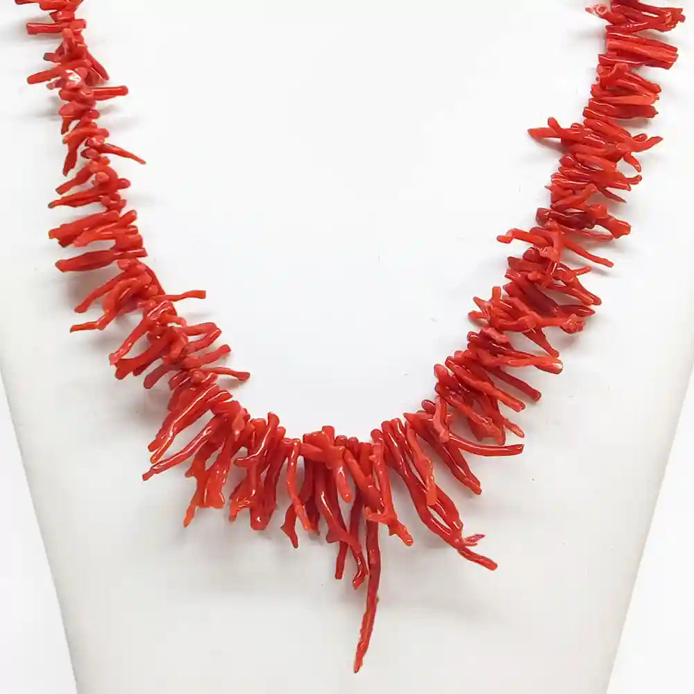 Collana Frange Corallo Rosso