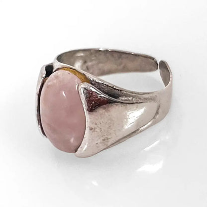 Silver Ring with Pink Stone 