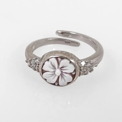 Anello Cammeo Fiore