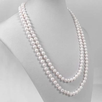 Double Strand Pearl Necklace