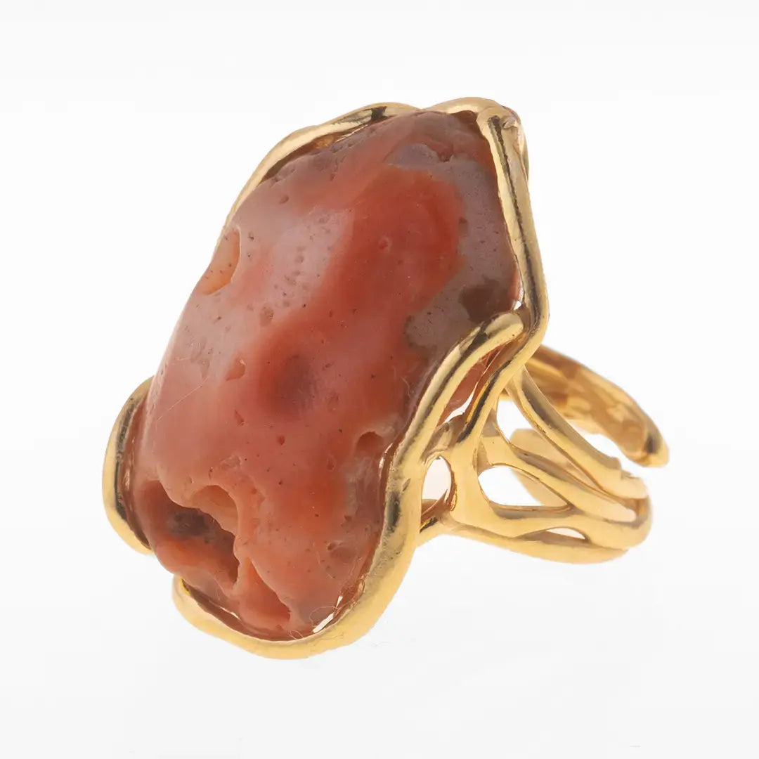 Anello Corallo Rosso