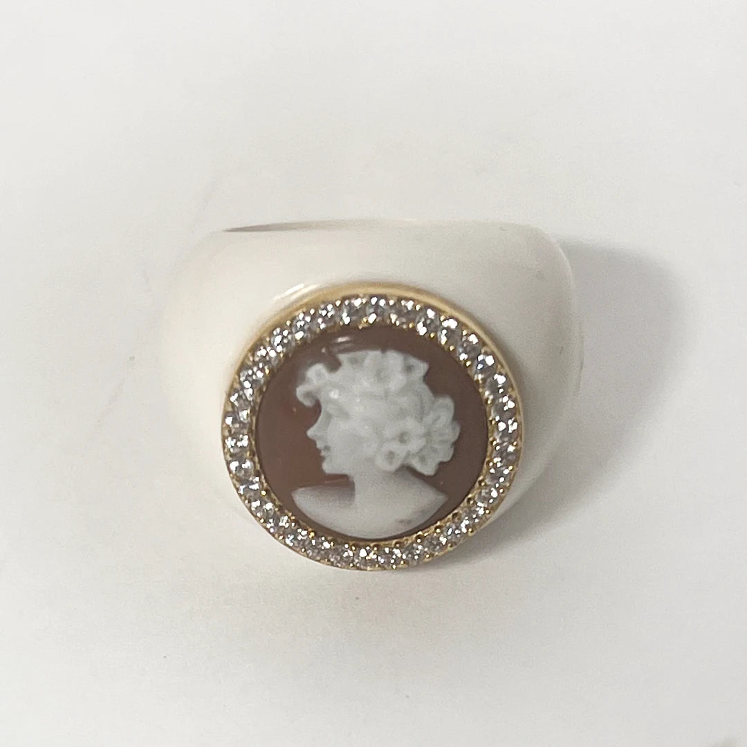 Anello Cammeo Profilo Donna