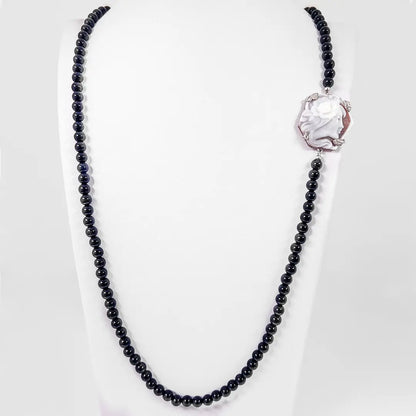 Collana Agata con Cammeo Profilo Donna