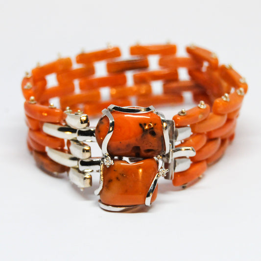 Bracciale in Corallo Arancione