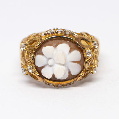 Anello Cameo Italiano Cammeo Fiori