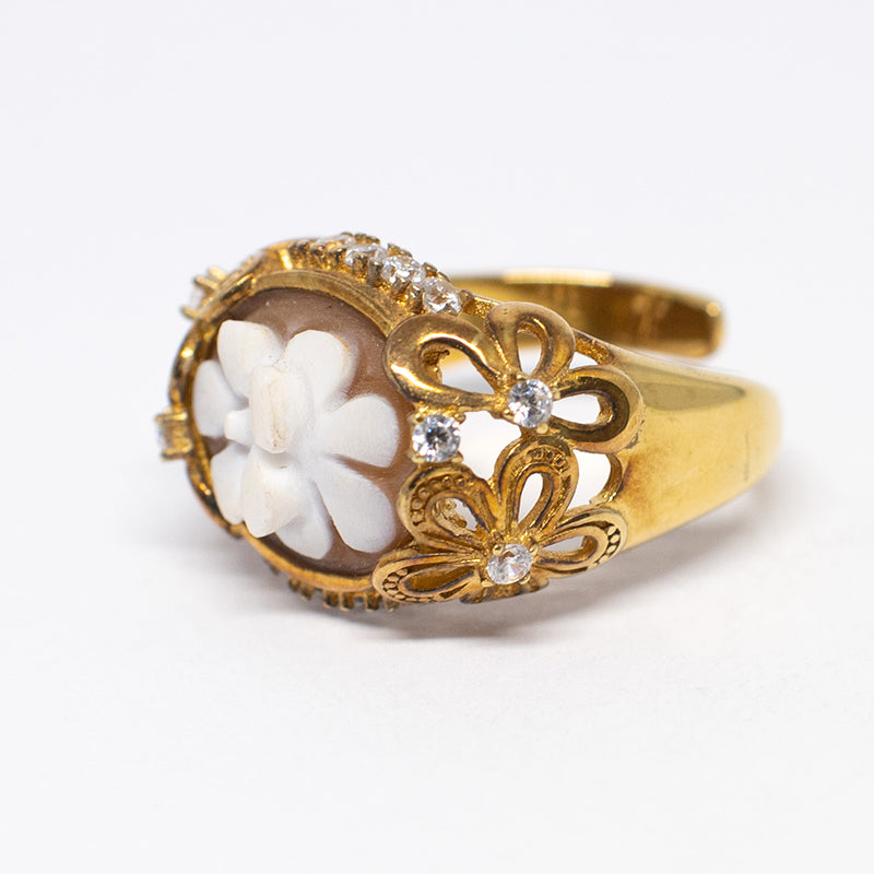 Anello Cameo Italiano Cammeo Fiori