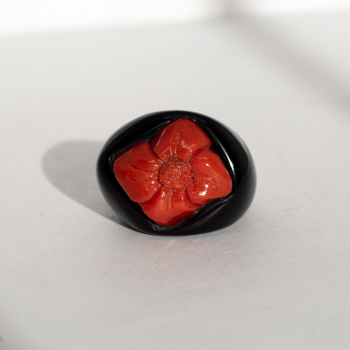 Anello-Corallo-Rosso-Fiore