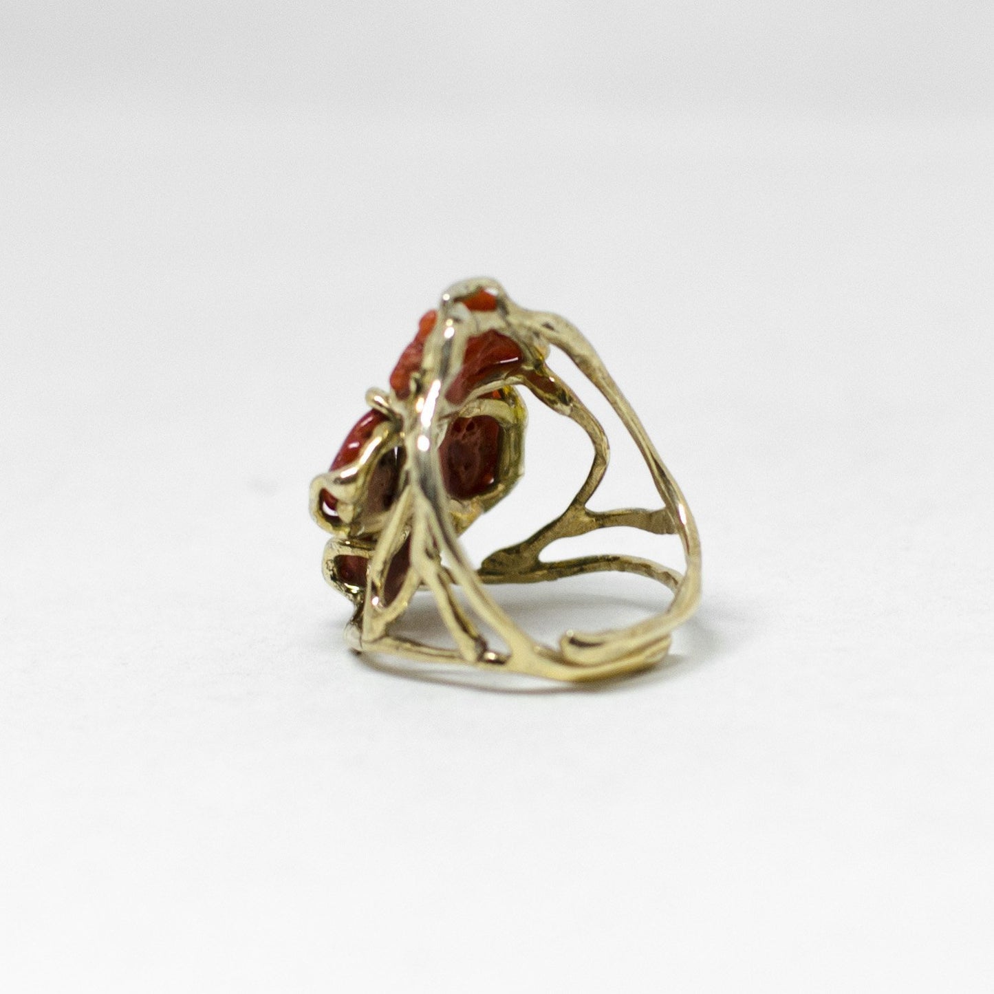 Anello in corallo rosso