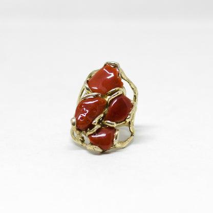 Anello in corallo rosso