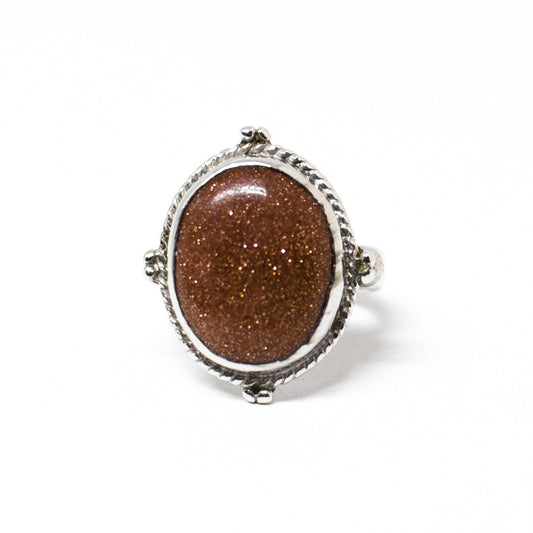 Silver and Precious Stones Ring