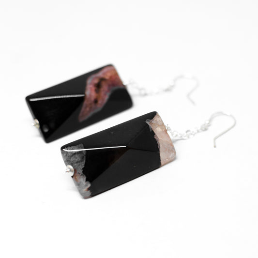 Natural agate earrings