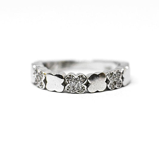 Silver and zirconia ring