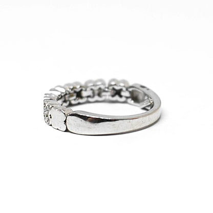 Silver and zirconia ring