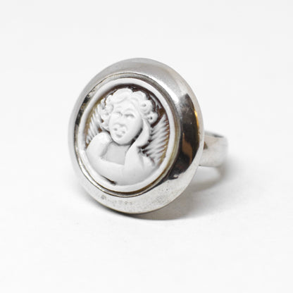 Putti Engraving Cameo Ring