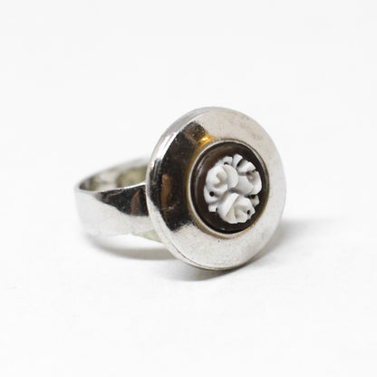 Anello cammeo incisione fiori