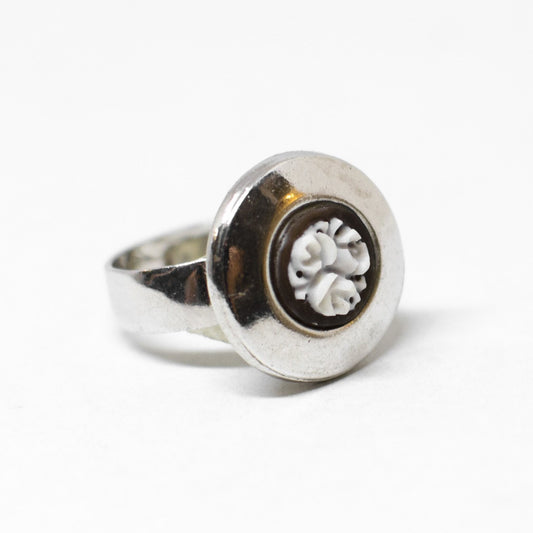 Anello cammeo incisione fiori