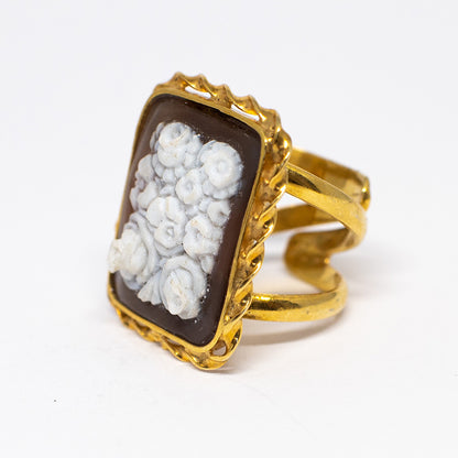 Anello Cameo Italiano Cammeo Fiori