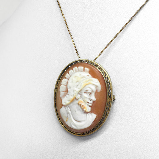 "Roman Centurion" Cameo Pendant/Brooch