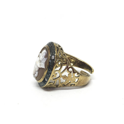 Anello Cameo Italiano Cammeo Putto